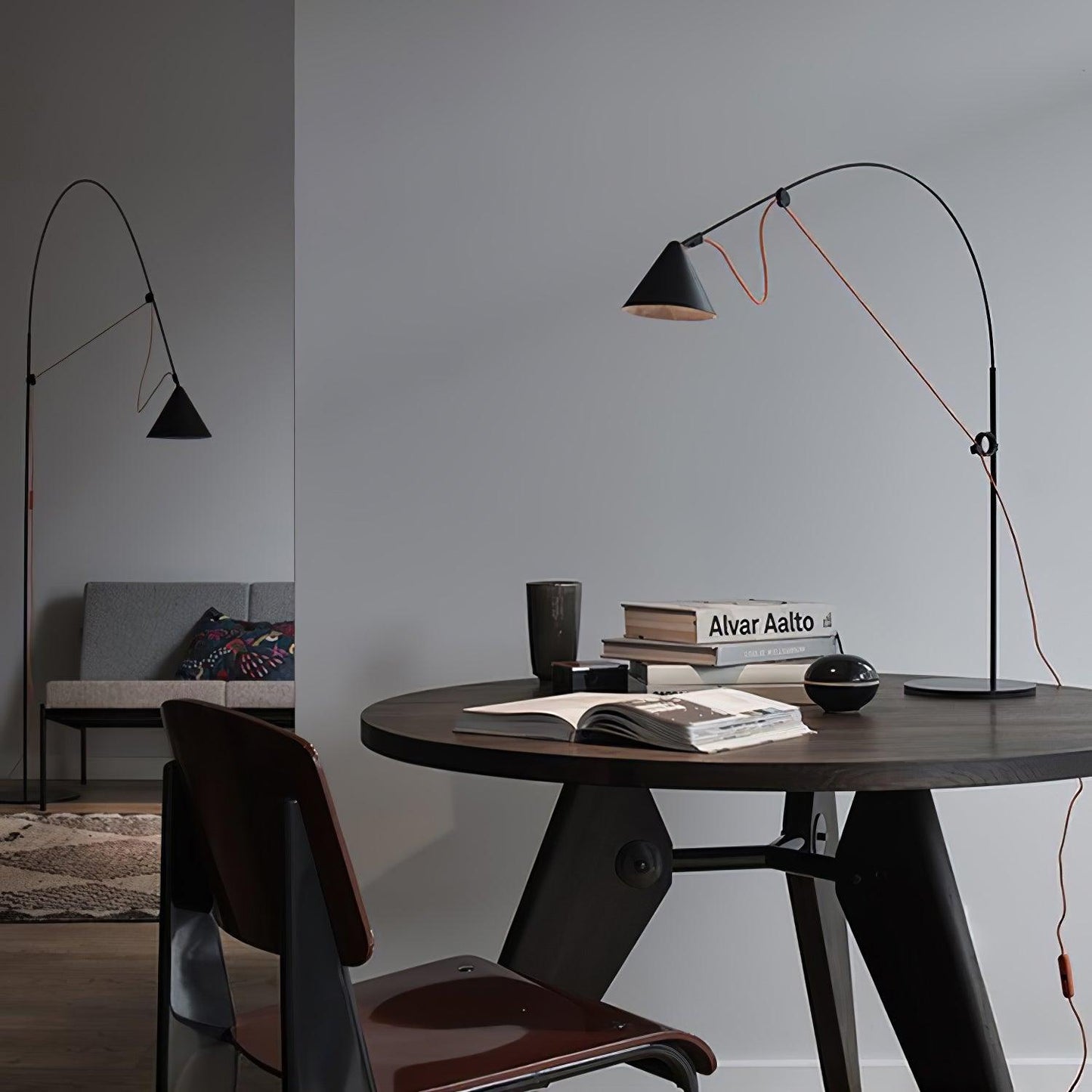 Ensure Black Table Lamp | Adjustable Height | Black