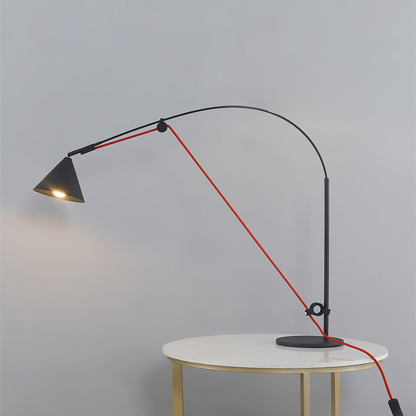 Ensure Black Table Lamp | Adjustable Height | Black