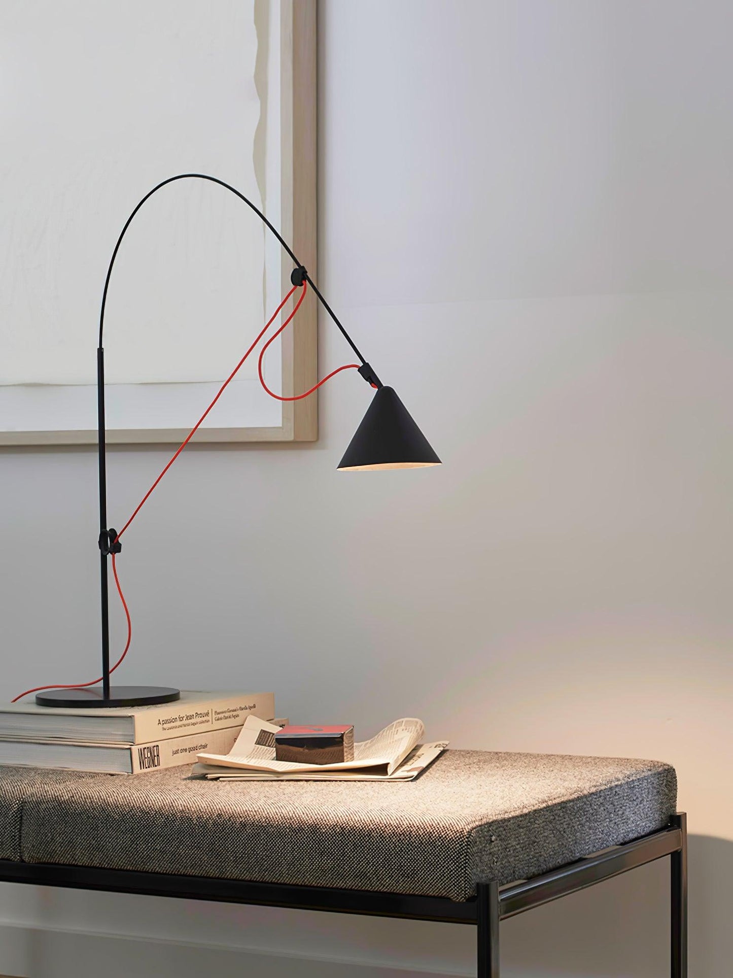 Ensure Black Table Lamp | Adjustable Height | Black