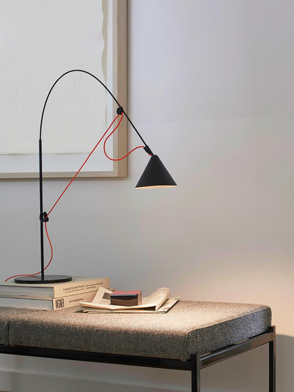 Ensure Black Table Lamp | Adjustable Height | Black