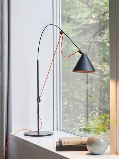 Ensure Black Table Lamp | Adjustable Height | Black