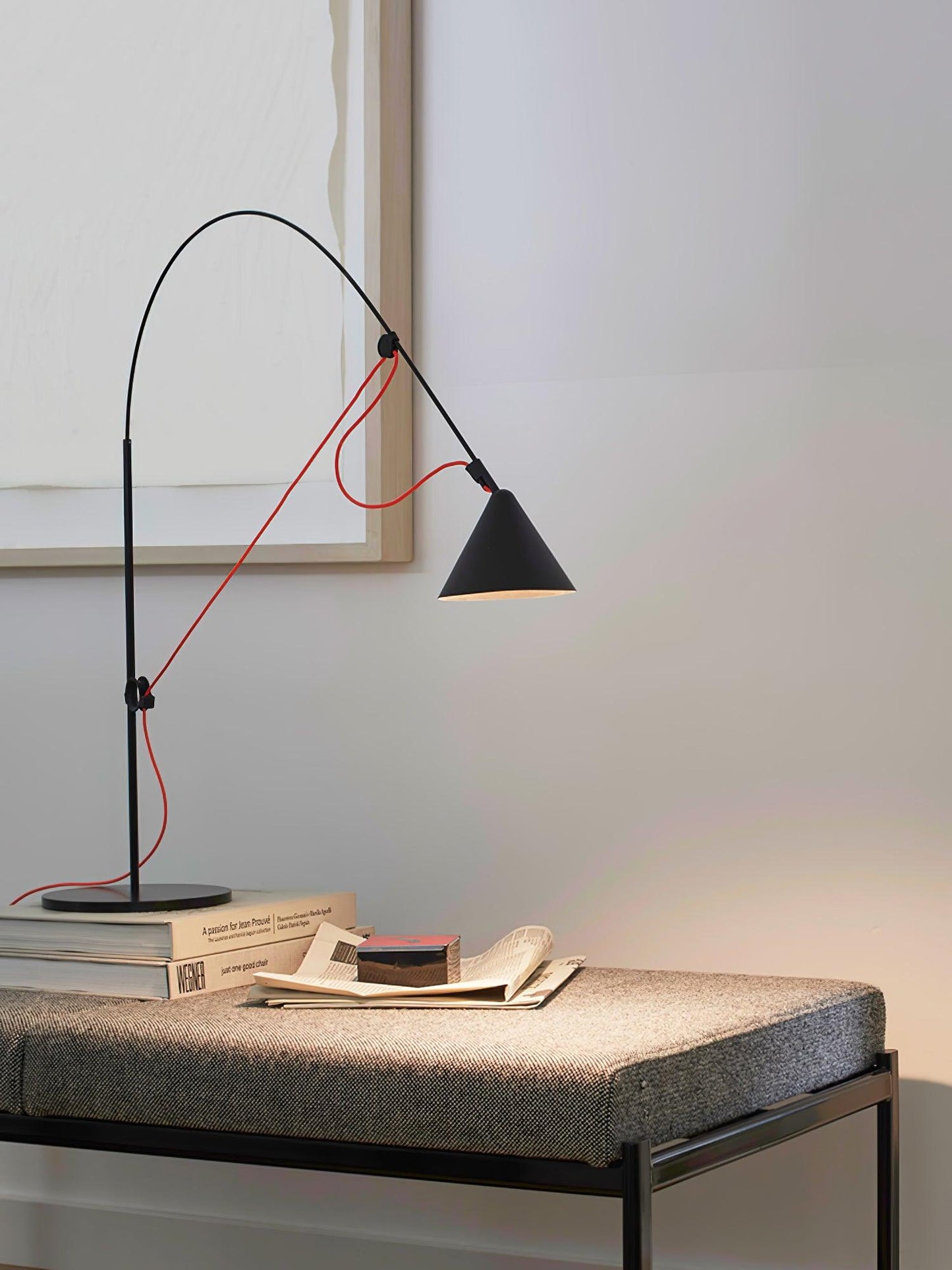 Ensure Black Table Lamp | Adjustable Height | Black