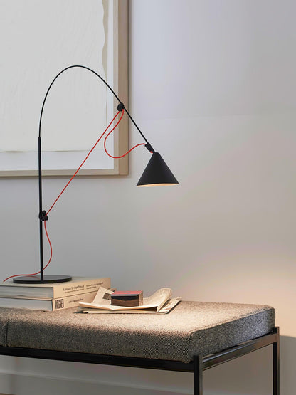 Ensure Black Table Lamp | Adjustable Height | Black
