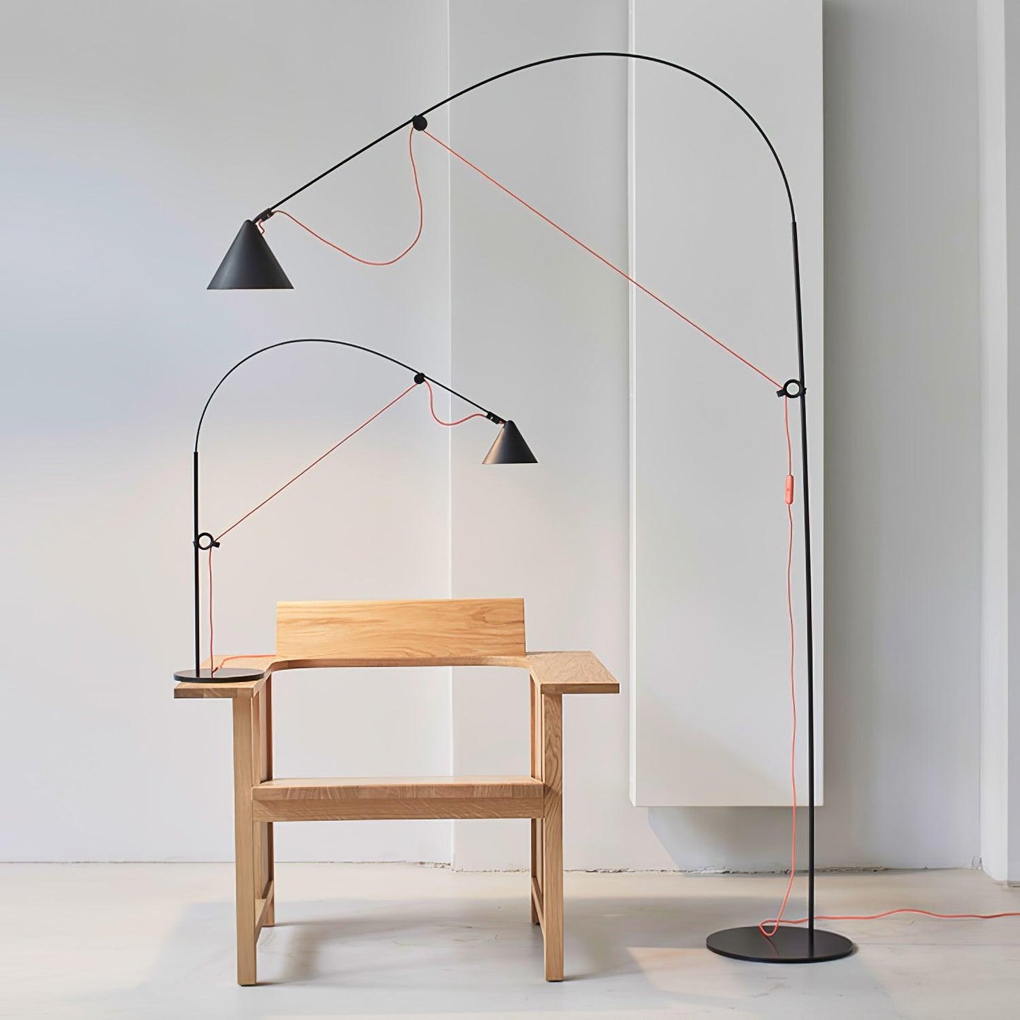 Ensure Black Table Lamp | Adjustable Height | Black