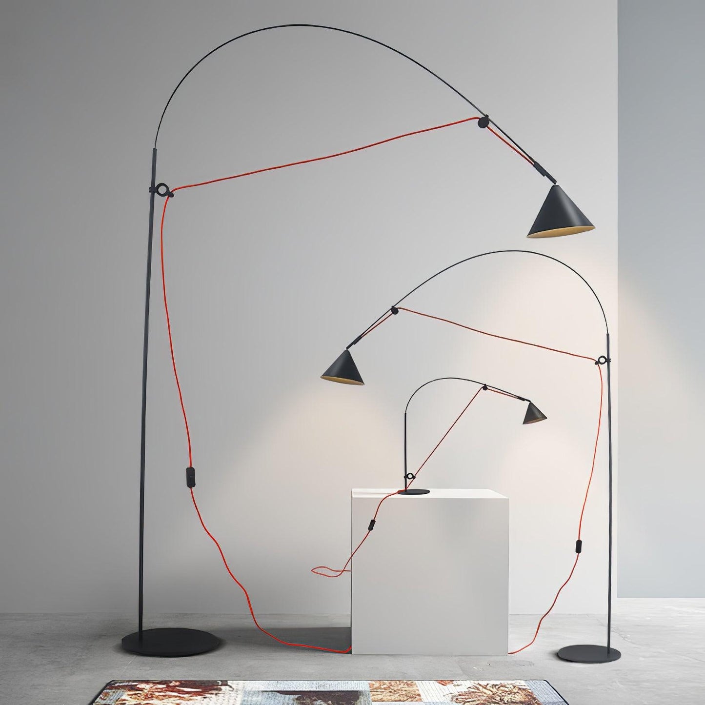 Ensure Black Table Lamp | Adjustable Height | Black