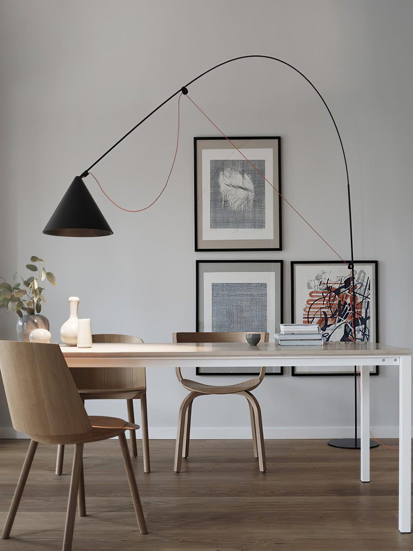 Ensure Black Table Lamp | Adjustable Height | Black