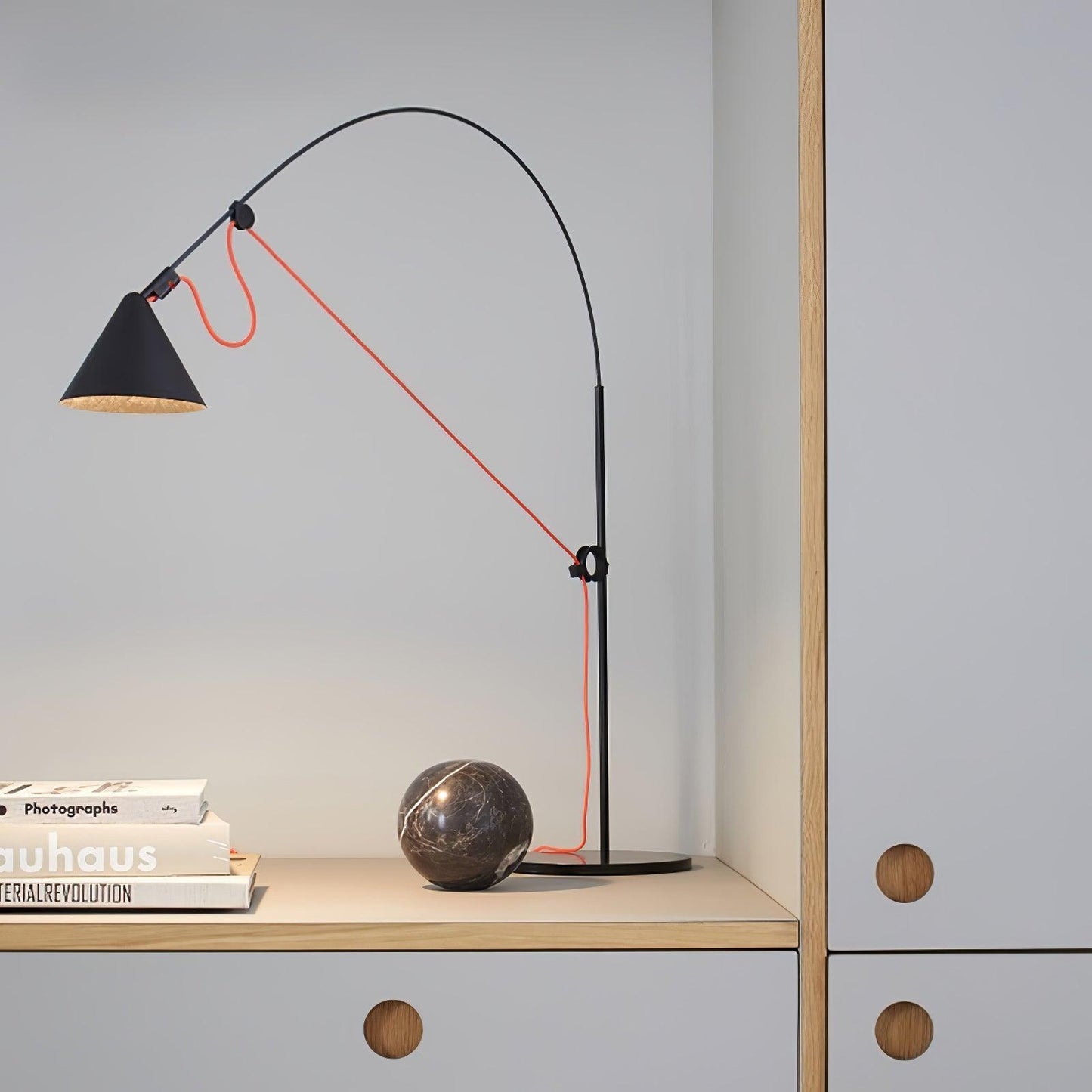 Ensure Black Table Lamp | Adjustable Height | Black