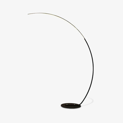 Arc Floor Lamp | Black Iron & White Acrylic Shade | 50cm Diameter