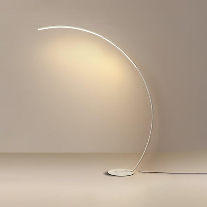 Arc Floor Lamp | Black Iron & White Acrylic Shade | 50cm Diameter