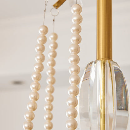 Arcadia Crysta Chandelier | Gold Metal & Clear Glass | 6 or 8 Lights