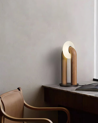 Arcadia Table Lamp | Wooden Design | Wood, Walnut, Black Finishes