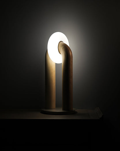 Arcadia Table Lamp | Wooden Design | Wood, Walnut, Black Finishes