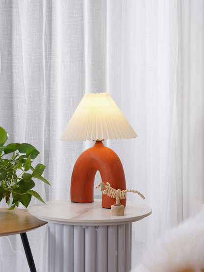 Arched Table Lamp | Ceramic | Skin, Beige
