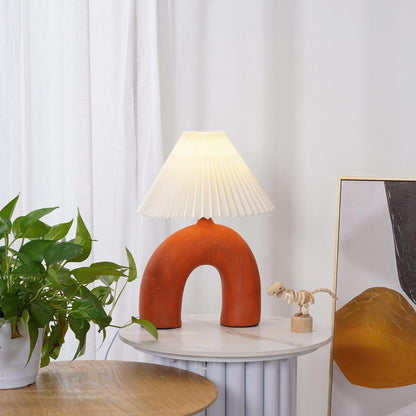 Arched Table Lamp | Ceramic | Skin, Beige