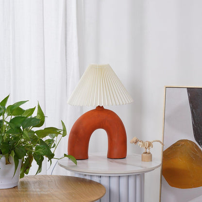 Arched Table Lamp | Ceramic | Skin, Beige