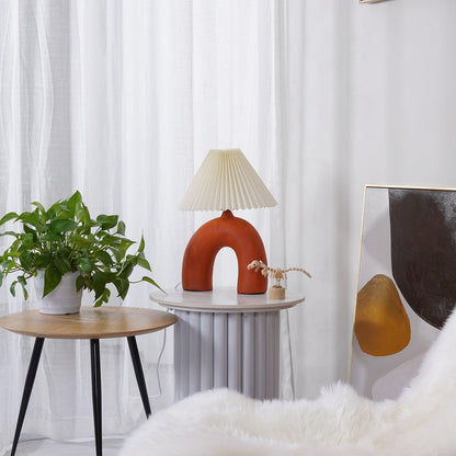 Arched Table Lamp | Ceramic | Skin, Beige