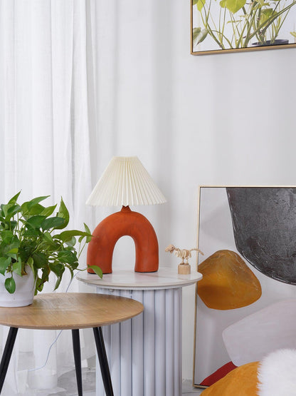 Arched Table Lamp | Ceramic | Skin, Beige
