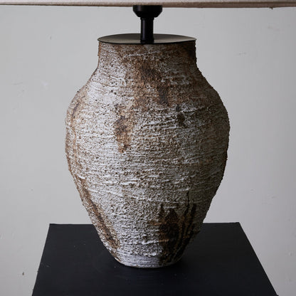 Arden Table Lamp | Textured Clay | Beige Shade