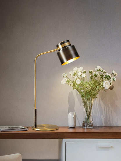 Ari Table Lamp | Brass & Black Metal | LED/Edison Bulb