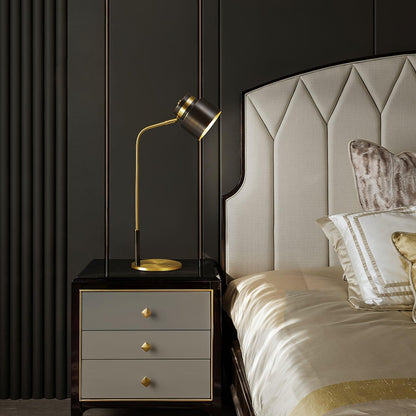 Ari Table Lamp | Brass & Black Metal | LED/Edison Bulb