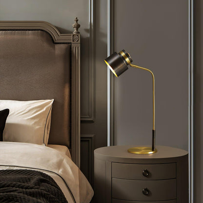 Ari Table Lamp | Brass & Black Metal | LED/Edison Bulb