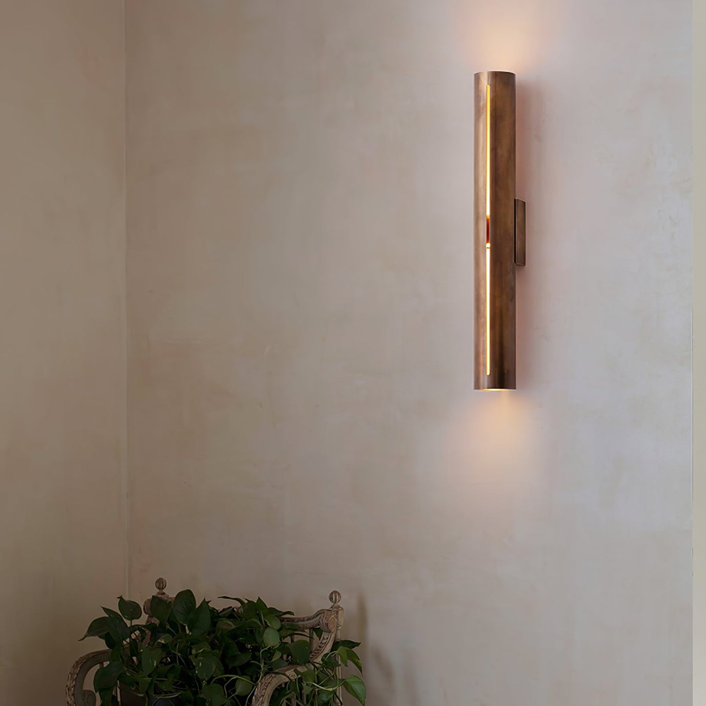 Aria Cylinder Wall Light | Brass | Red Bronze/Bronze