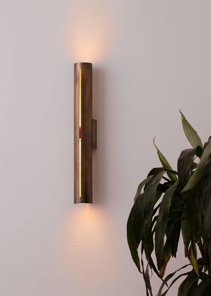 Aria Cylinder Wall Light | Brass | Red Bronze/Bronze