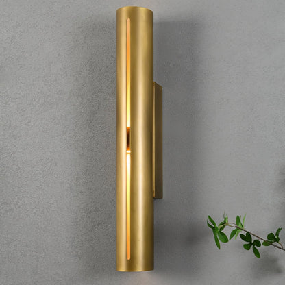Aria Cylinder Wall Light | Brass | Red Bronze/Bronze