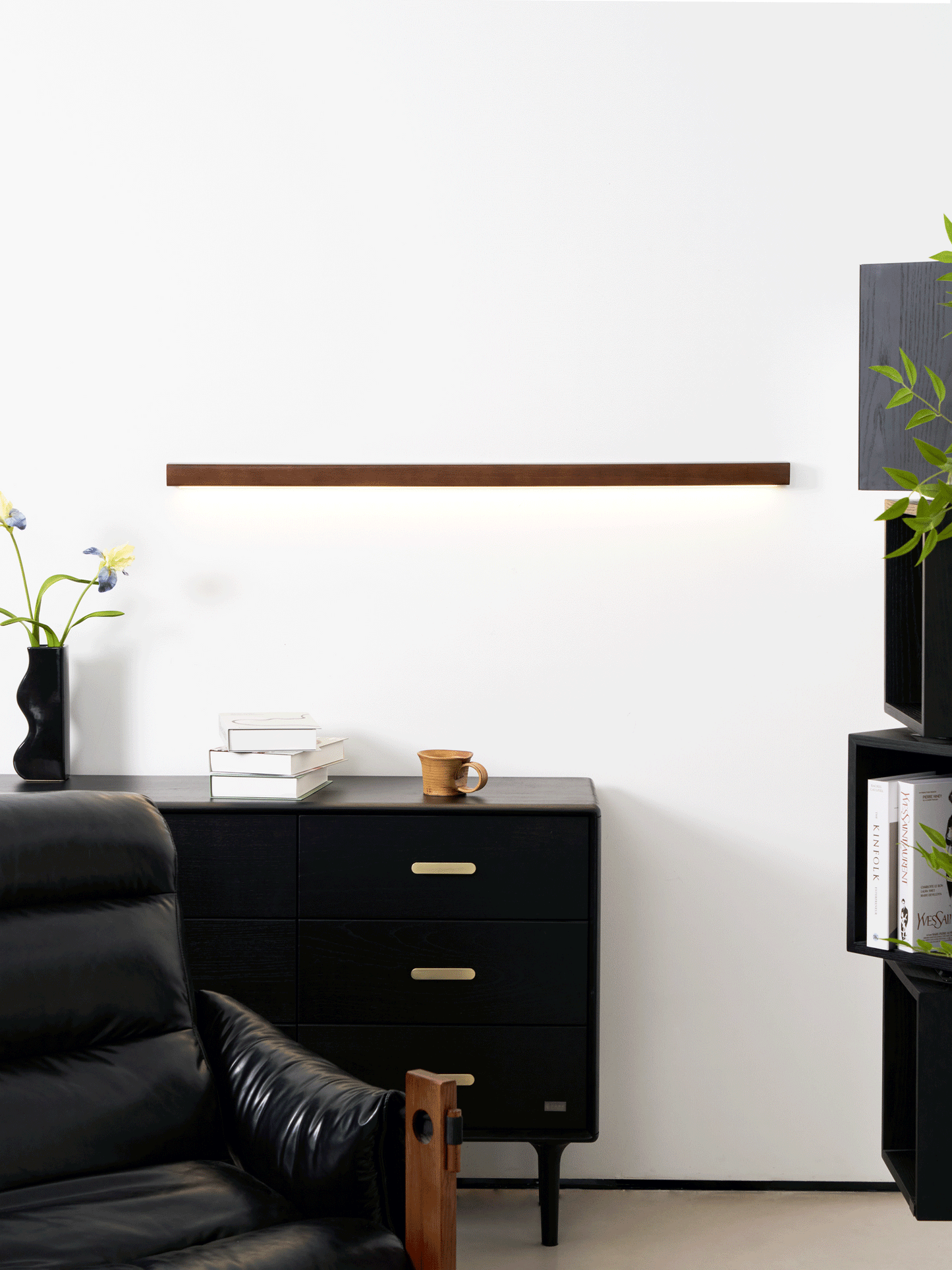 Wood Wall Light | Integrated LED | Walnut or Wood Color