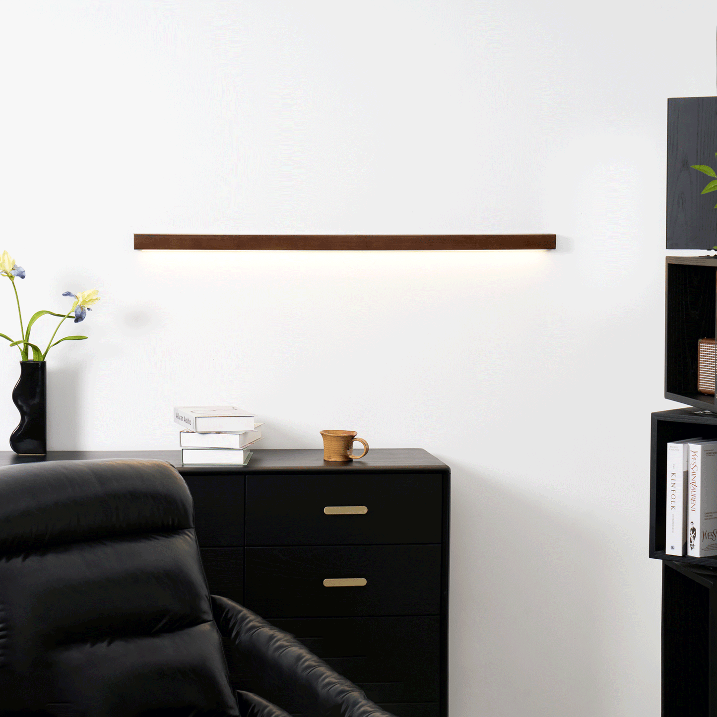 Wood Wall Light | Integrated LED | Walnut or Wood Color