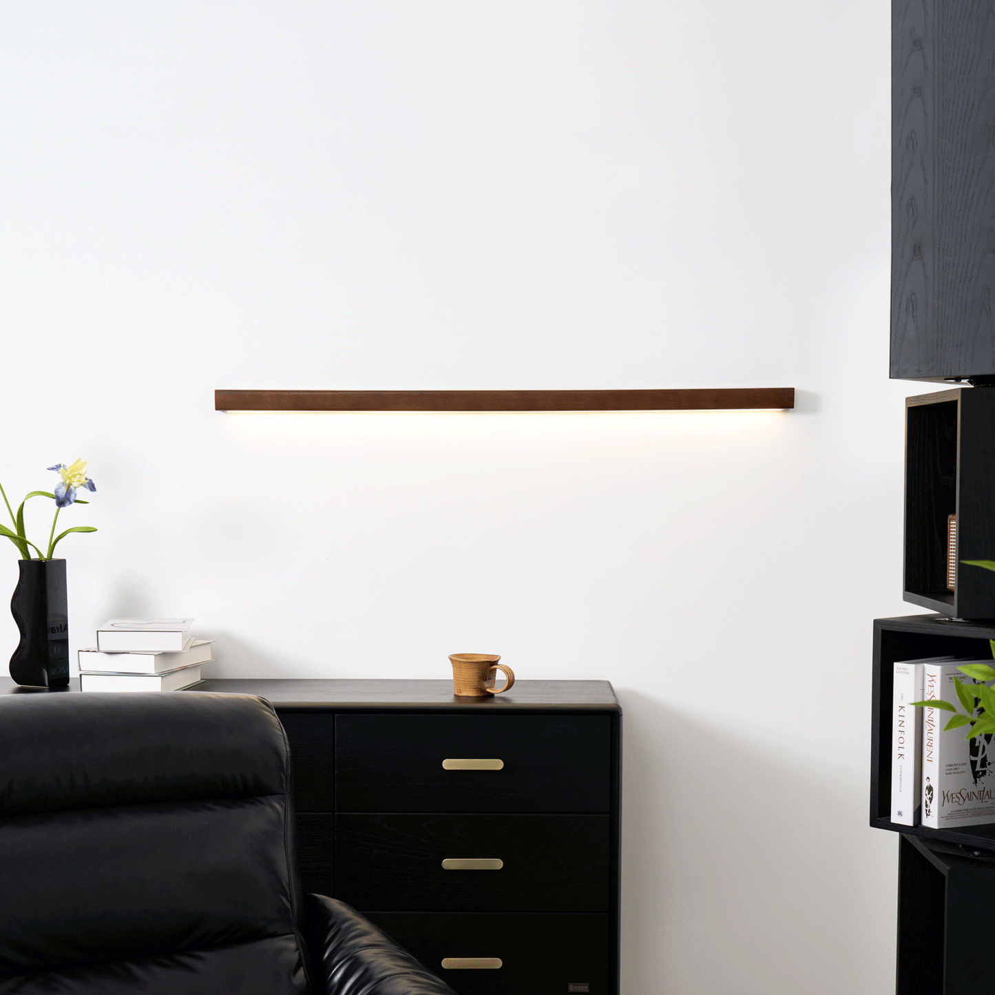 Wood Wall Light | Integrated LED | Walnut or Wood Color