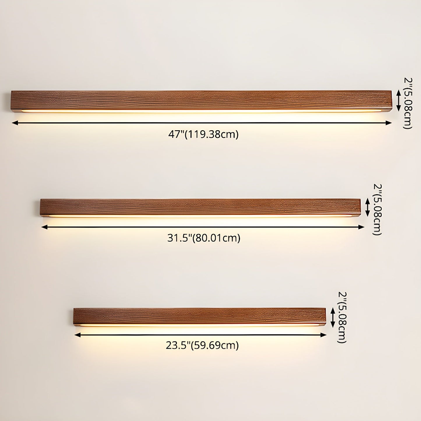 Wood Wall Light | Integrated LED | Walnut or Wood Color