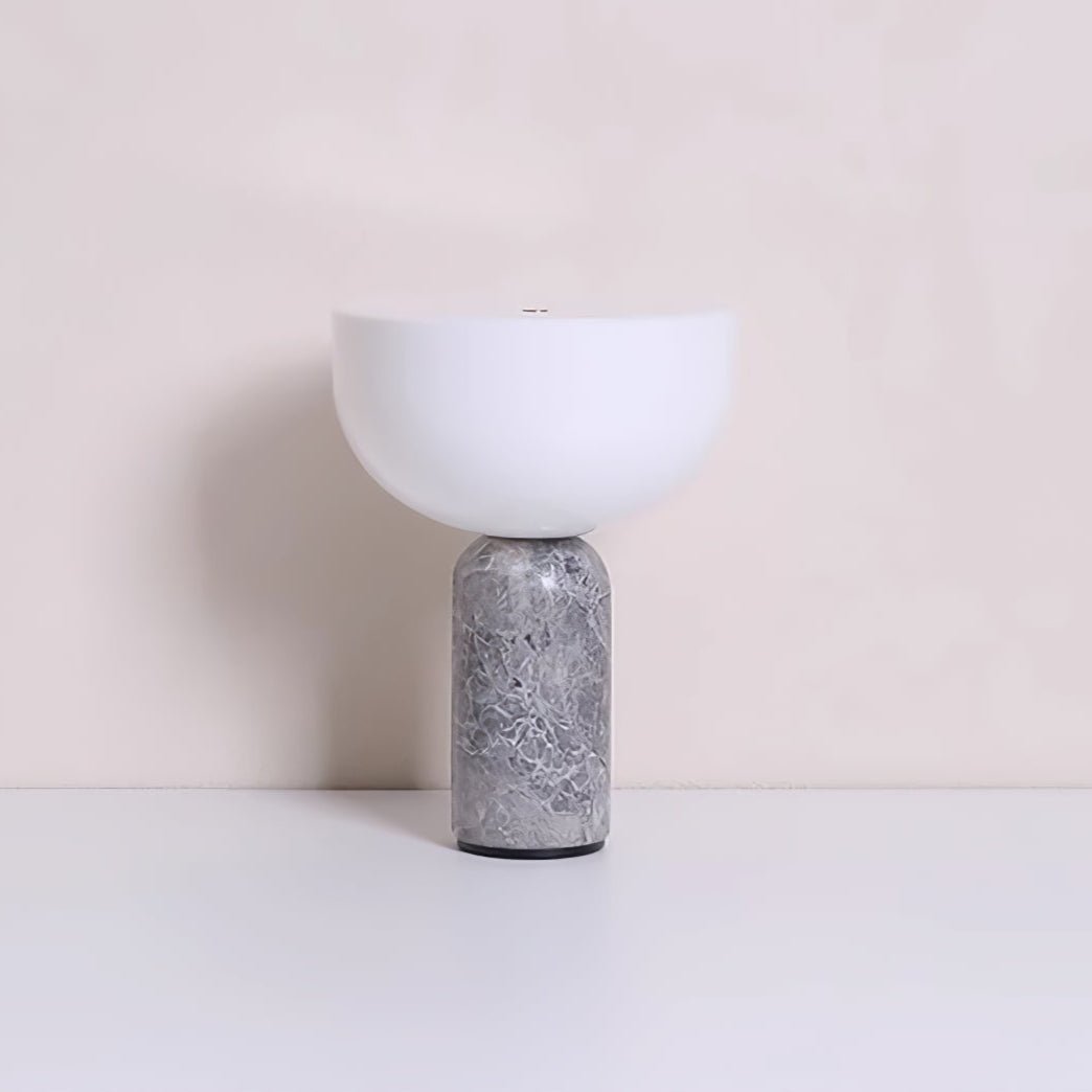 Arno Sphere Marble Table Lamp | Marble/Metal/Acrylic | White Shade