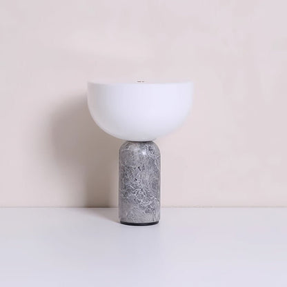 Arno Sphere Marble Table Lamp | Marble/Metal/Acrylic | White Shade
