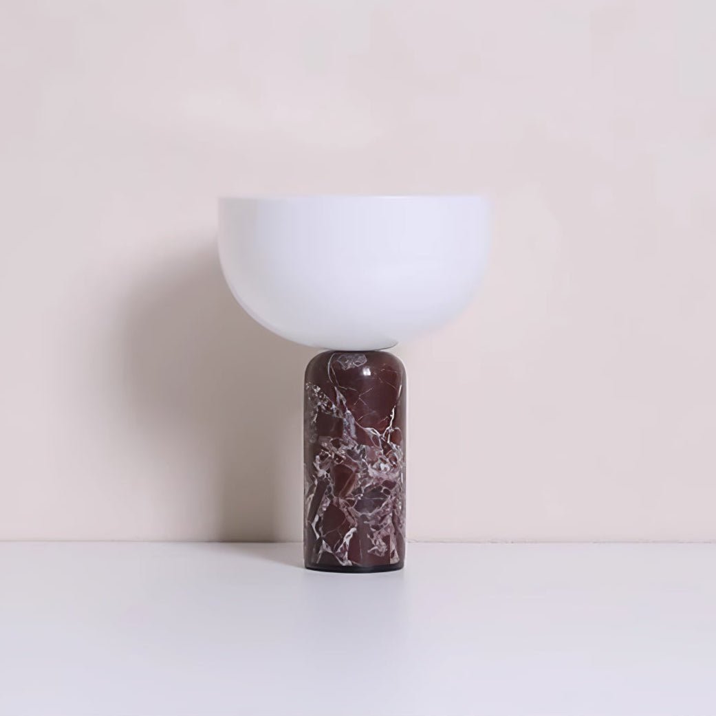 Arno Sphere Marble Table Lamp | Marble/Metal/Acrylic | White Shade
