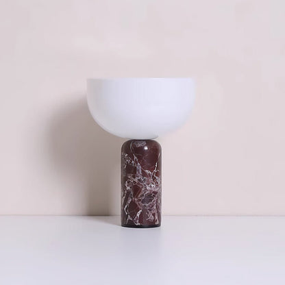 Arno Sphere Marble Table Lamp | Marble/Metal/Acrylic | White Shade