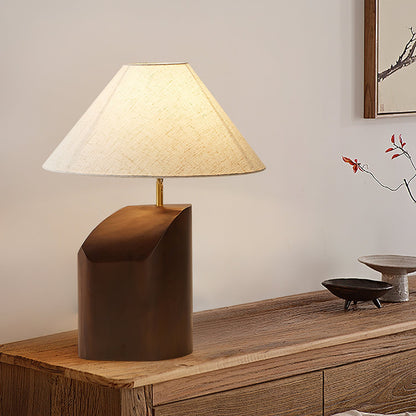 Arouca Table Lamp | Walnut Wood Base | White Shade