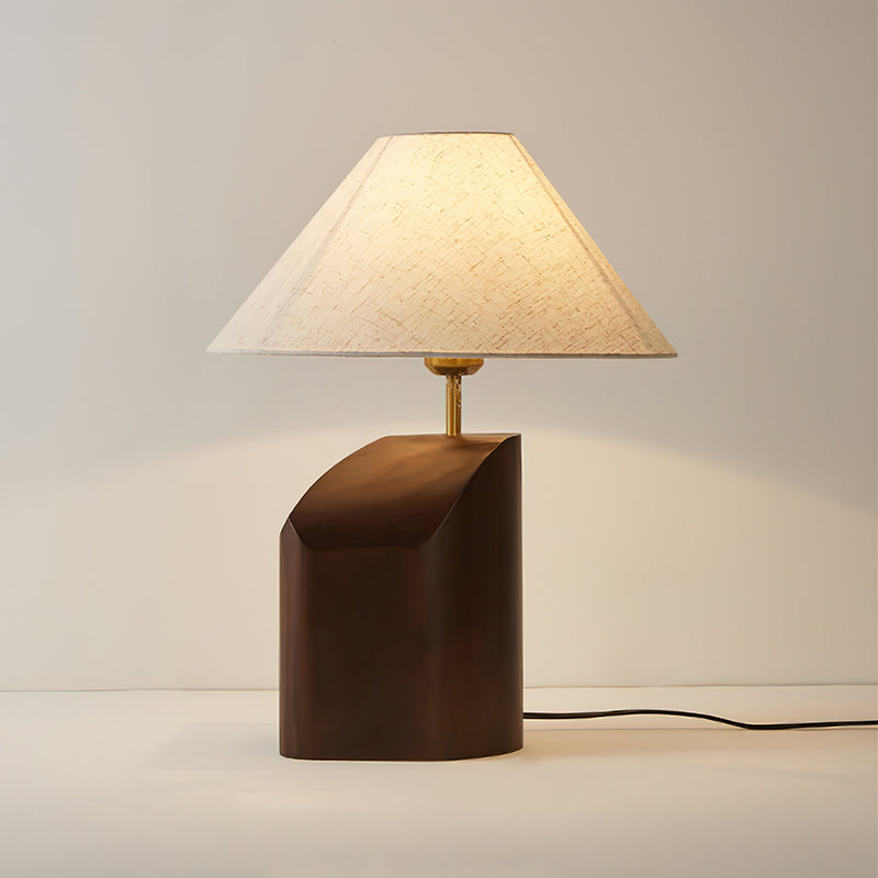 Arouca Table Lamp | Walnut Wood Base | White Shade