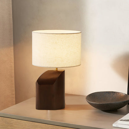 Arouca Table Lamp | Walnut Wood Base | White Shade