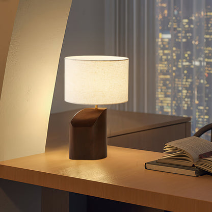 Arouca Table Lamp | Walnut Wood Base | White Shade