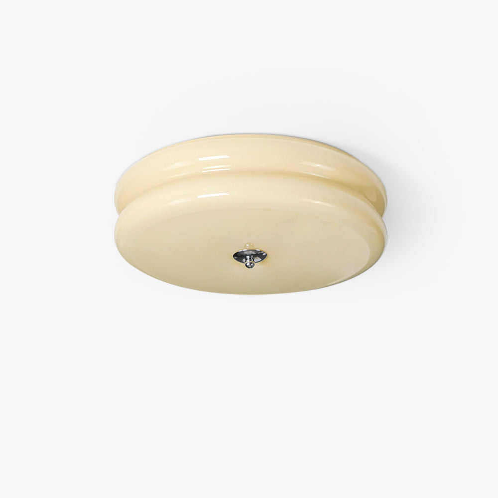 Art Deco Vintage Ceiling Light | Handcrafted Iron & Glass | Gold or Chrome Finish