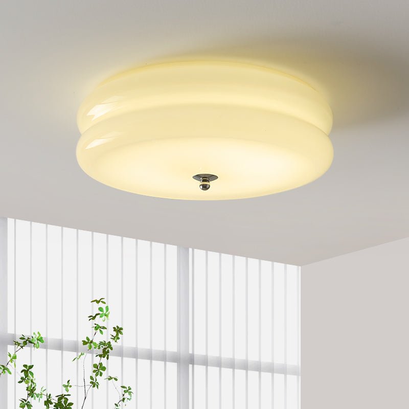 Art Deco Vintage Ceiling Light | Handcrafted Iron & Glass | Gold or Chrome Finish