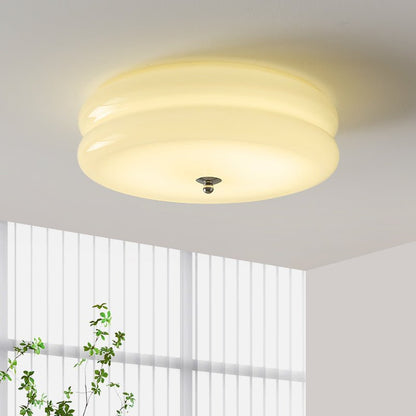 Art Deco Vintage Ceiling Light | Handcrafted Iron & Glass | Gold or Chrome Finish