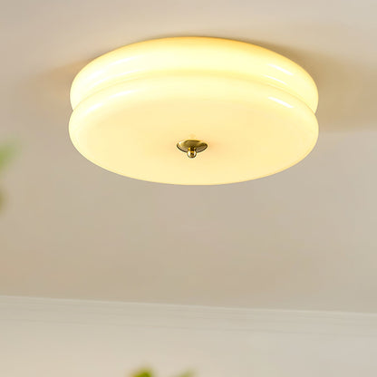 Art Deco Vintage Ceiling Light | Handcrafted Iron & Glass | Gold or Chrome Finish