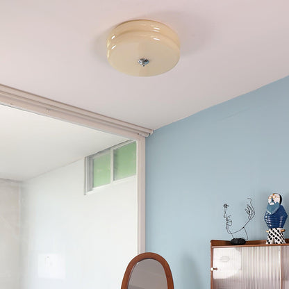 Art Deco Vintage Ceiling Light | Handcrafted Iron & Glass | Gold or Chrome Finish