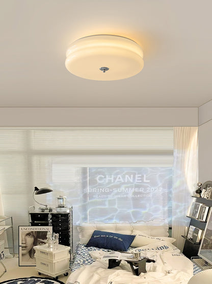 Art Deco Vintage Ceiling Light | Handcrafted Iron & Glass | Gold or Chrome Finish
