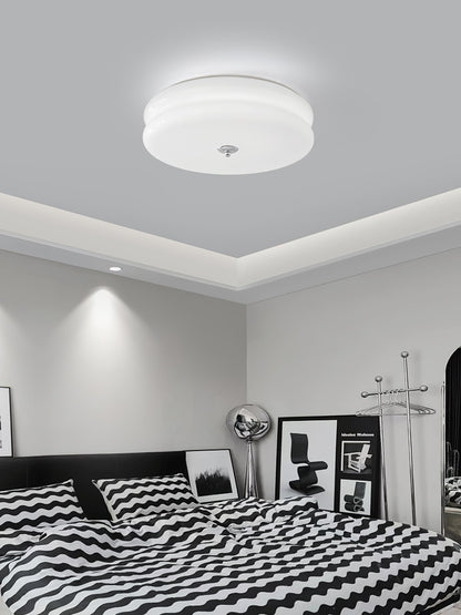Art Deco Vintage Ceiling Light | Handcrafted Iron & Glass | Gold or Chrome Finish
