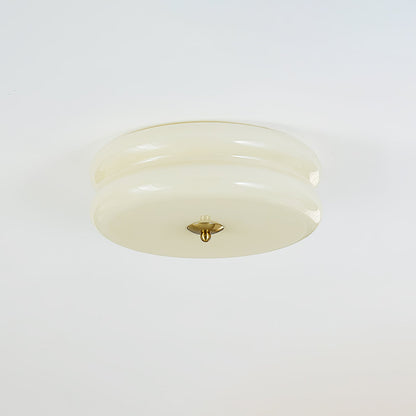 Art Deco Vintage Ceiling Light | Handcrafted Iron & Glass | Gold or Chrome Finish