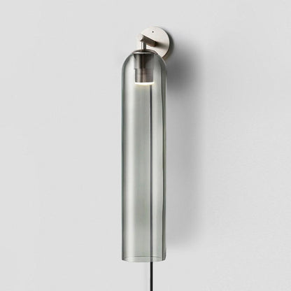 Art Glass Sconce | Plug-In Wall Light | Black/Gold/Sand Nickel Finishes