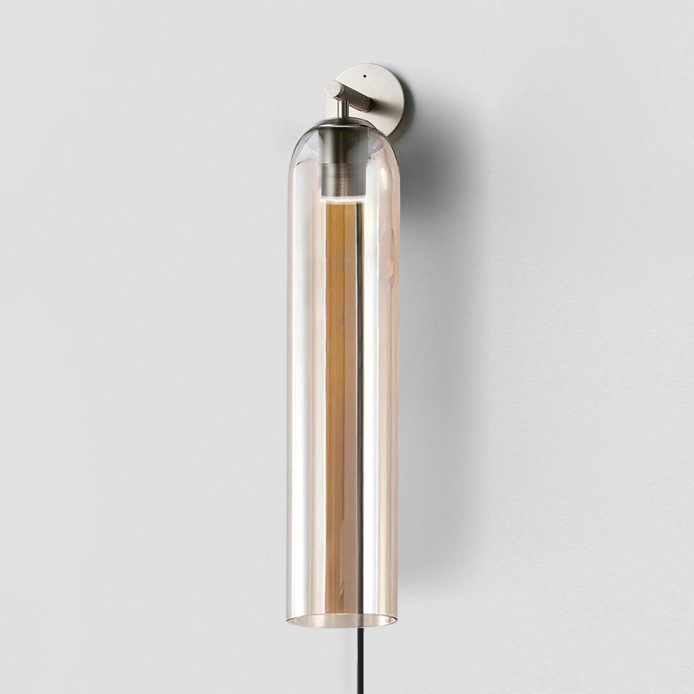Art Glass Sconce | Plug-In Wall Light | Black/Gold/Sand Nickel Finishes